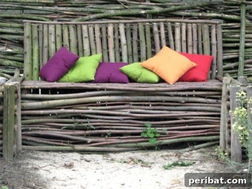 Build Beautiful Benches: 18 DIY Ideas for a Welcoming Outdoor Haven 4 DIY Willow Branch Bench