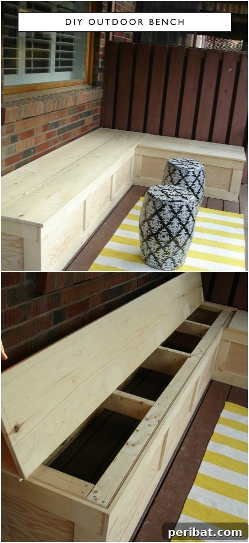 Build Beautiful Benches: 18 DIY Ideas for a Welcoming Outdoor Haven 8 Easy Corner Storage Bench