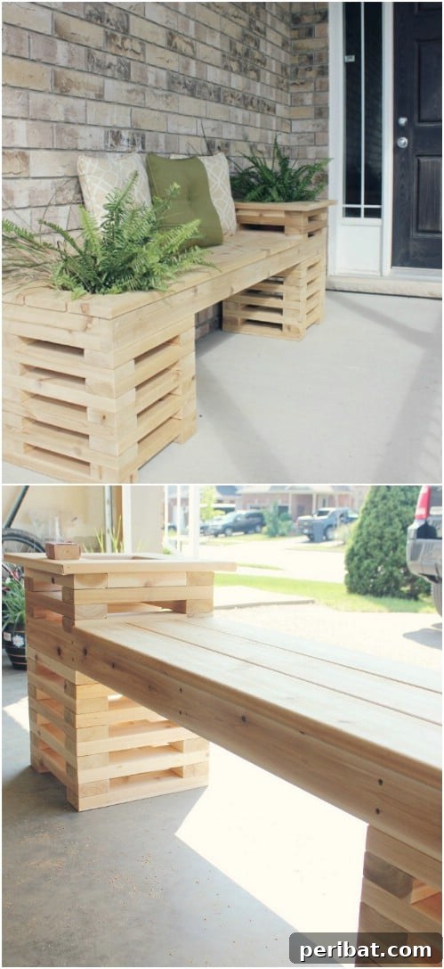 Build Beautiful Benches: 18 DIY Ideas for a Welcoming Outdoor Haven 9 Easy DIY Planter Bench