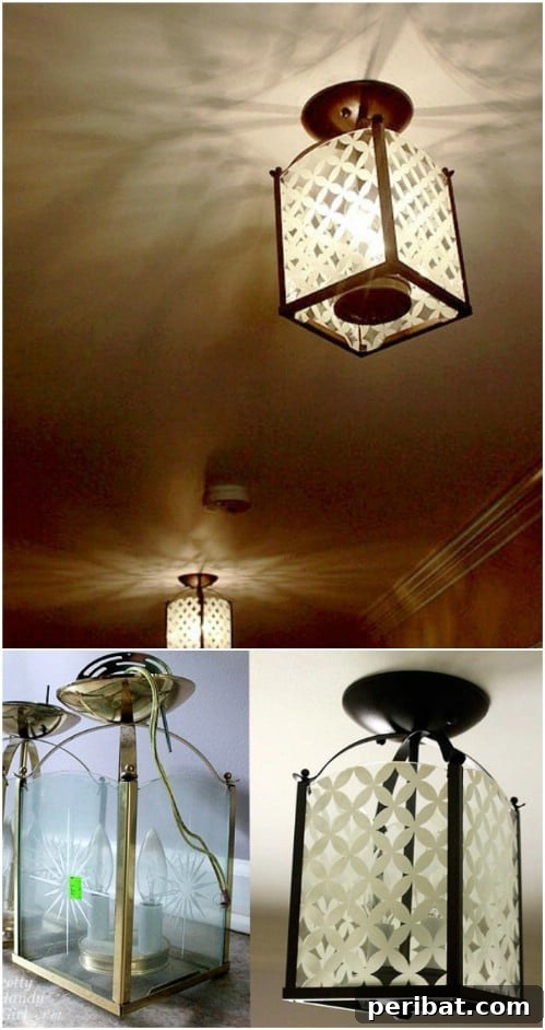 Gorgeous DIY Painted Light Fixture