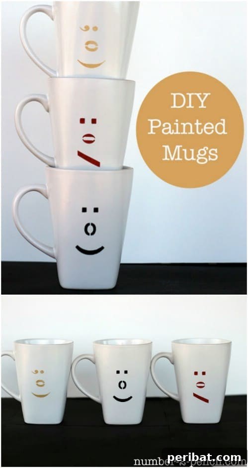 DIY Decorative Emoticon Mugs