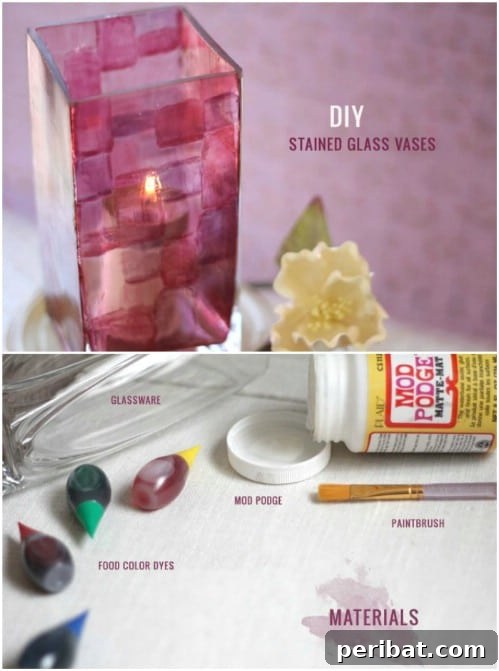 DIY Stained Glass Votive Holders