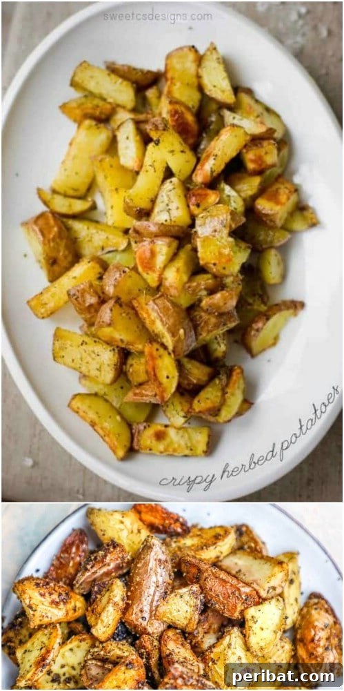 25 Festive Christmas Sides for Your Holiday Table 16 Crispy Baked Herb Potatoes