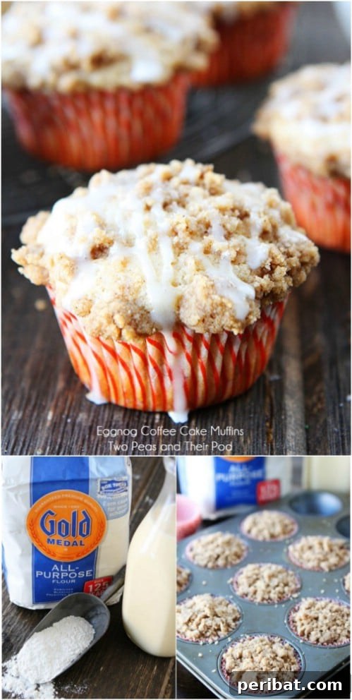 Eggnog's Encore: Recipes to Keep the Holiday Cheer Going 14 Spiced Eggnog Coffee Cake Muffins with Streusel Topping