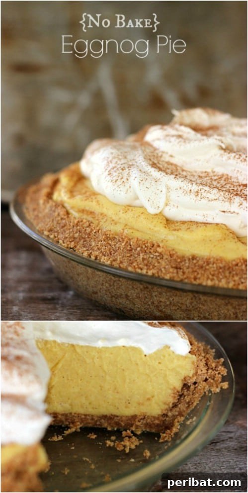 Eggnog's Encore: Recipes to Keep the Holiday Cheer Going 15 No-Bake Eggnog Pie with Graham Cracker Crust