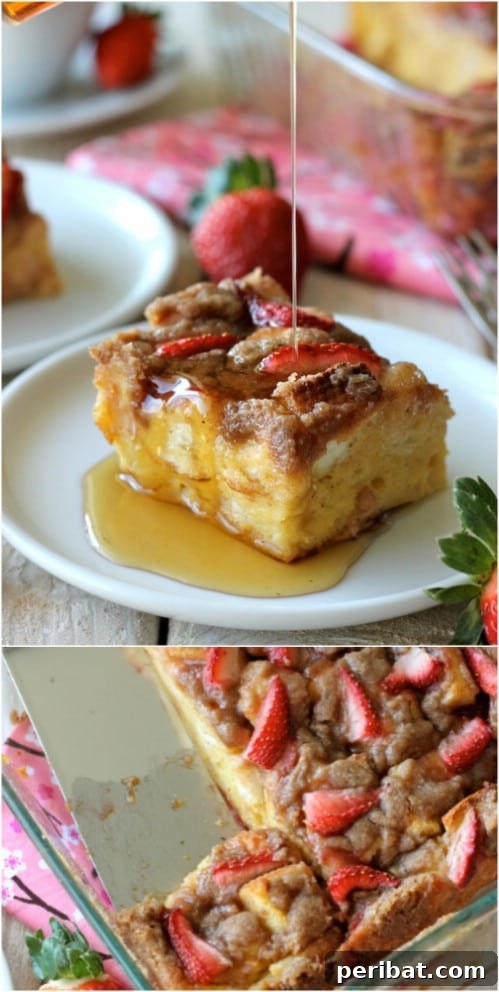Eggnog's Encore: Recipes to Keep the Holiday Cheer Going 19 Christmas Morning Baked Strawberry Eggnog French Toast