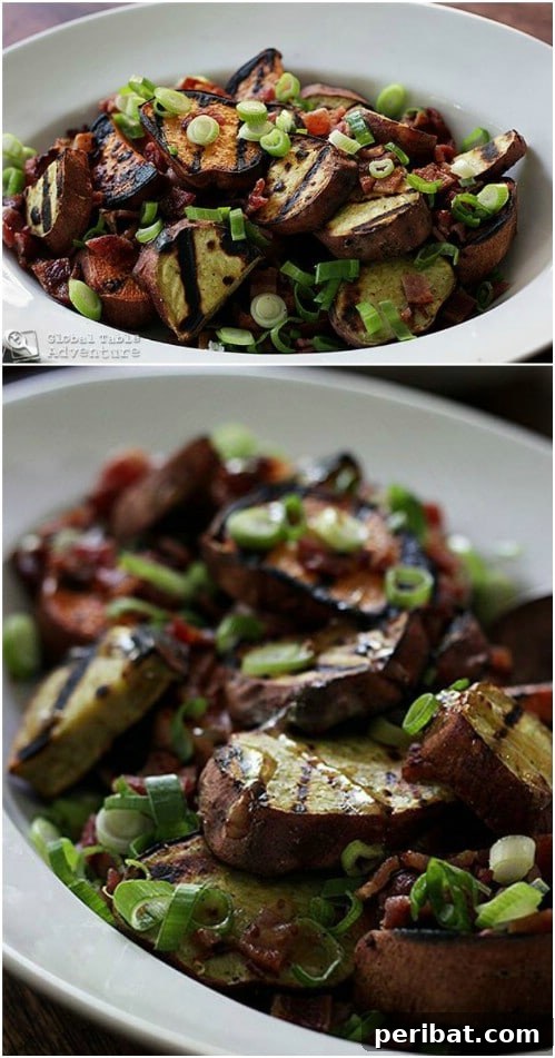 Grilled Sweet Potato And Bacon Salad