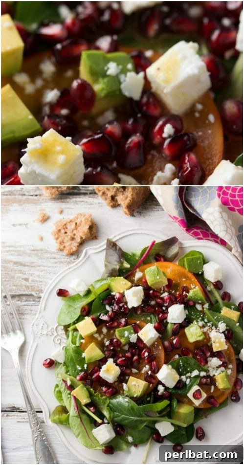 Festive Persimmon And Avocado Winter Salad