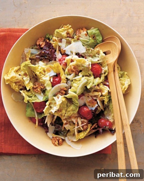 Winter Salad With Roasted Cherry Tomatoes And Walnuts