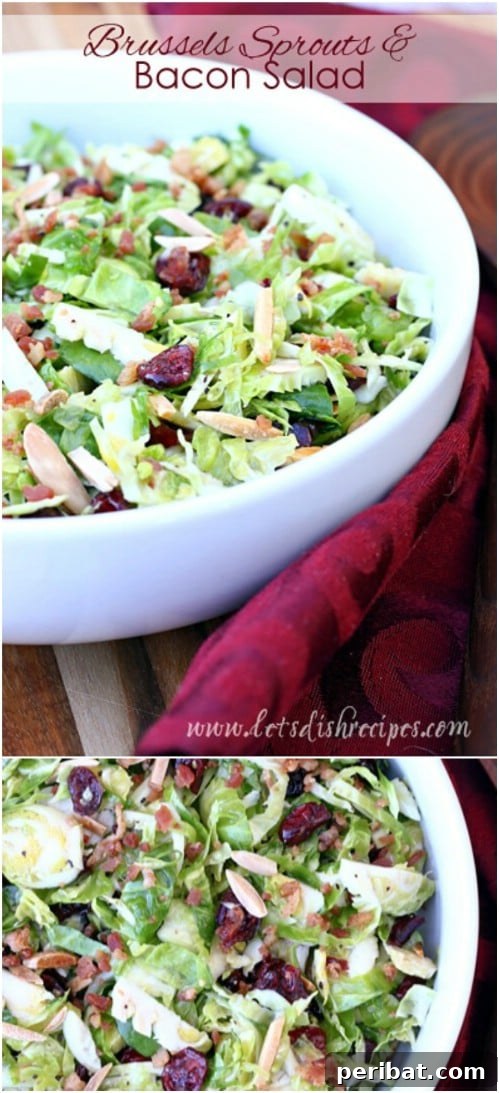 Brussels Sprouts Salad With Bacon And Cranberries