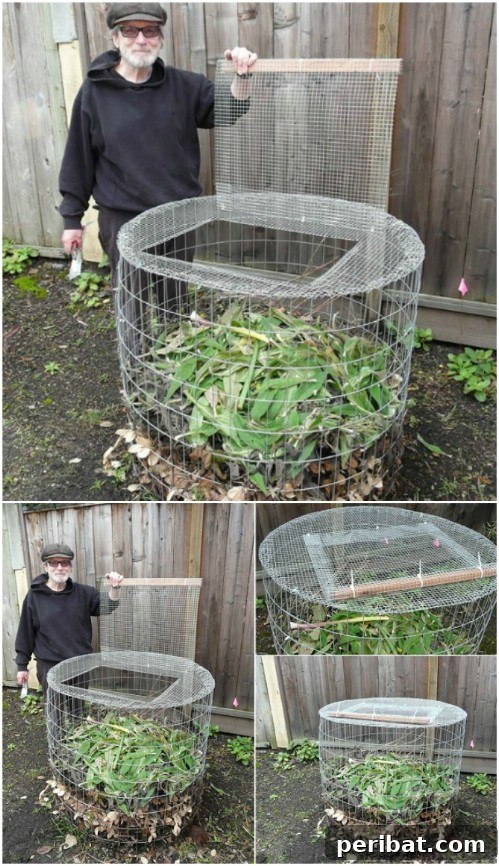 Easy Weekend Compost Bins You Can Build on a Budget 13 Cost-effective compost bin made from hardware cloth, wire fence, and cable ties.