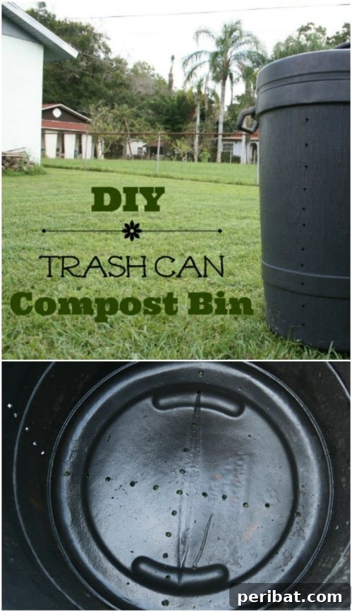 Easy Weekend Compost Bins You Can Build on a Budget 20 Recycled garbage can transformed into a simple and effective compost barrel.