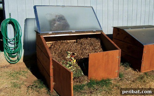 Easy Weekend Compost Bins You Can Build on a Budget 25 Unique compost bin design incorporating an old shower door as a transparent lid.