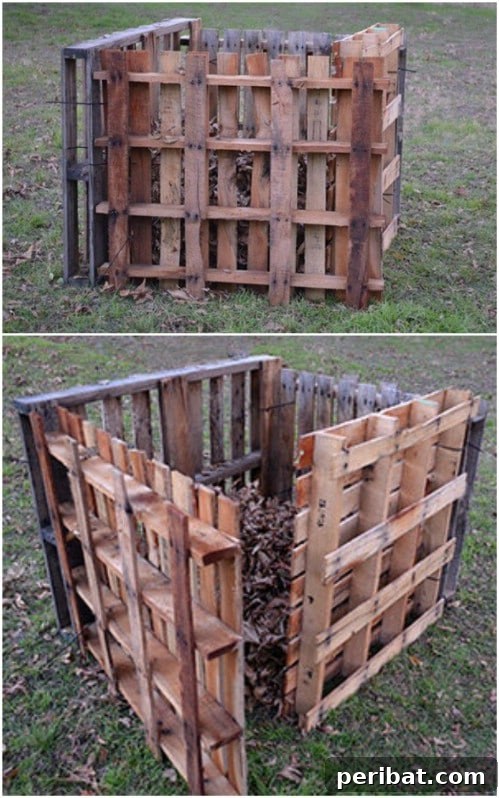 Easy Weekend Compost Bins You Can Build on a Budget 26 Fast and eco-friendly compost bin created from four upcycled wooden pallets.