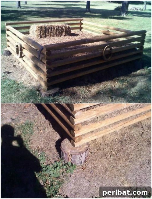 Easy Weekend Compost Bins You Can Build on a Budget 33 Sturdy and spacious compost bin constructed from repurposed landscape timbers.