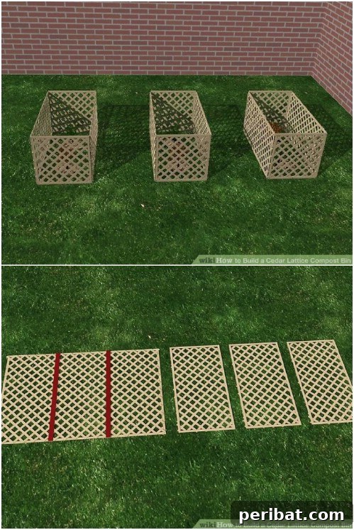 Easy Weekend Compost Bins You Can Build on a Budget 9 Decorative and quick-to-build compost bin made from repurposed cedar lattice.