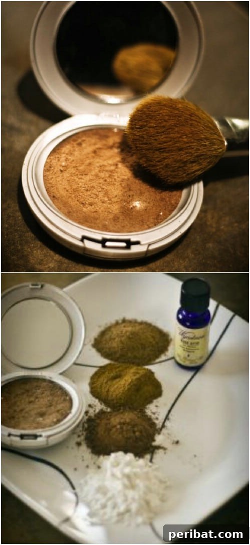 Homemade Bronzer and Contour Powder with Cornstarch