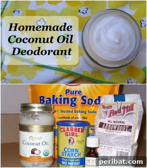 Homemade Deodorant with Cornstarch and Coconut Oil