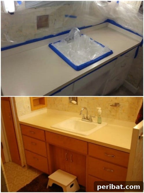 40 Life Changing Spray Paint Transformations 17 DIY Countertop Redo