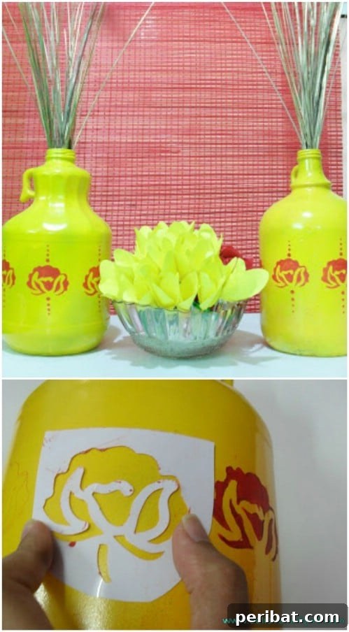 40 Life Changing Spray Paint Transformations 33 Stenciled Bottles