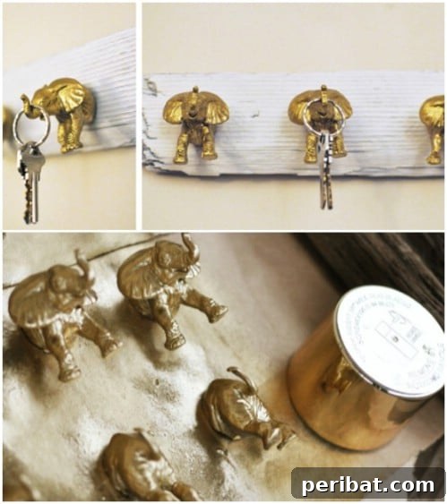 40 Life Changing Spray Paint Transformations 35 DIY Elephant Key Hooks