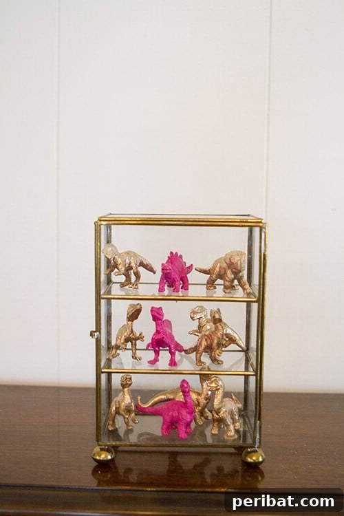 40 Life Changing Spray Paint Transformations 39 Gold and Pink Dino Collection