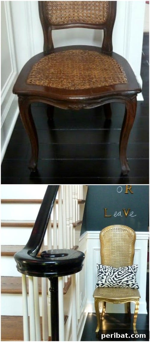 40 Life Changing Spray Paint Transformations 10 Stunning Gold Wicker Chair
