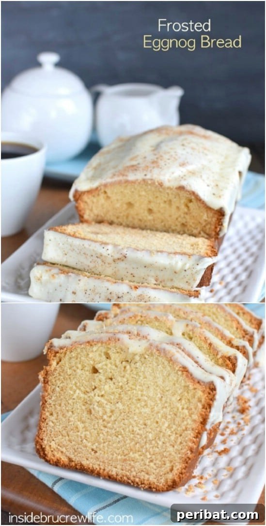 Frosted Eggnog Bread
