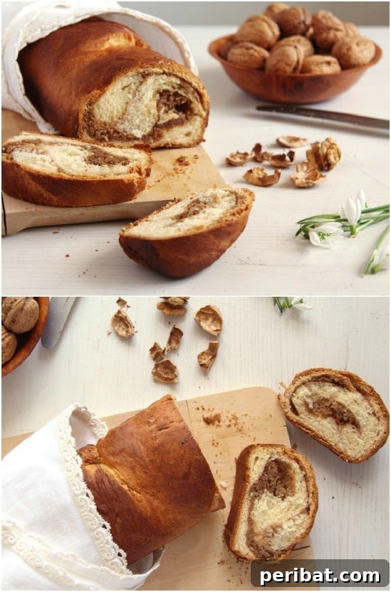 Romanian Sweet Walnut Bread