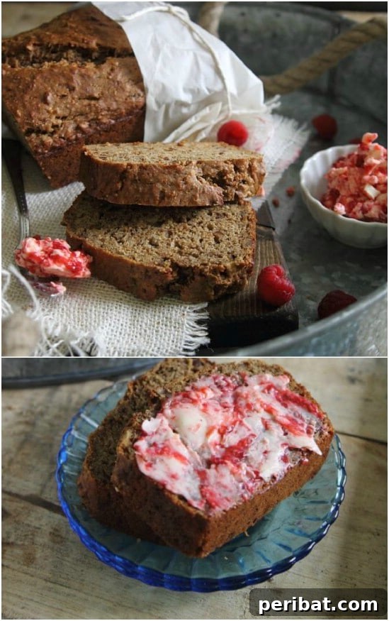 Cinnamon Sugar Banana Pecan Bread With Raspberry Butter