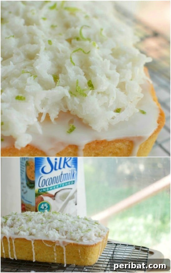 Coconut Bread With Lime Glaze