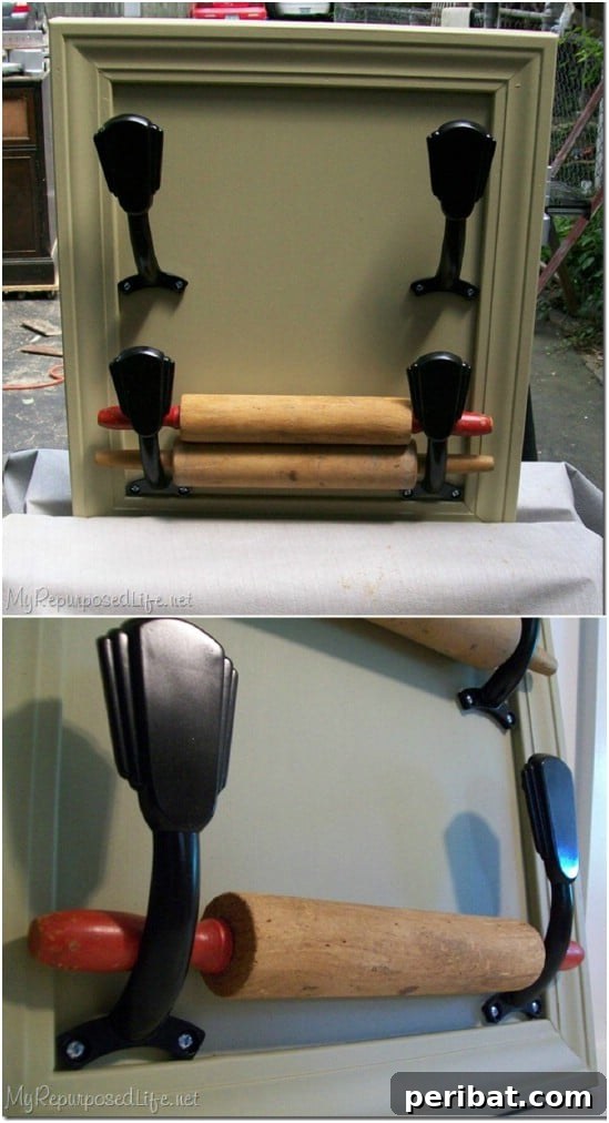 16 Inspiring Transformations for Old Rolling Pins 12 Wall Display for Antique Rolling Pins