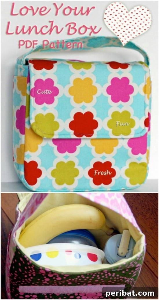 Craft Quick Lunch Bags and Pouches for Everyone 11 Love Your Lunch Box Sewing Pattern with Pockets