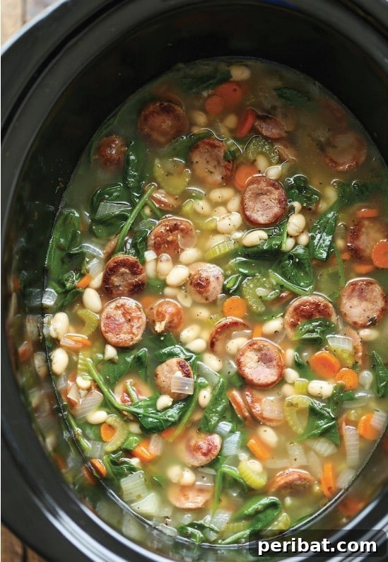 25 Effortless & Wholesome Crock-Pot Dinners 12 Slow Cooker Sausage And Bean Soup