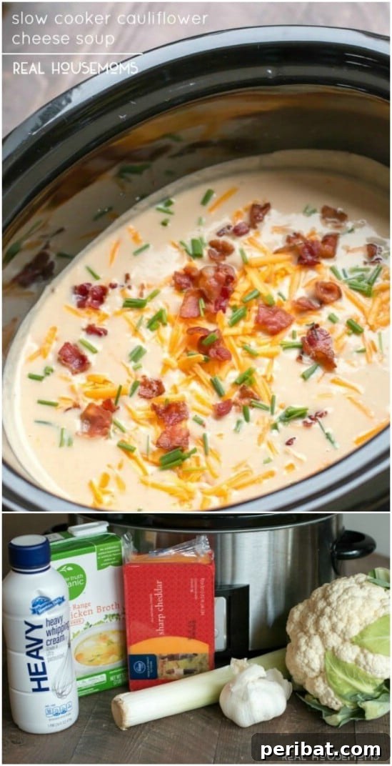 25 Effortless & Wholesome Crock-Pot Dinners 15 Crock Pot Cheesy Cauliflower Soup