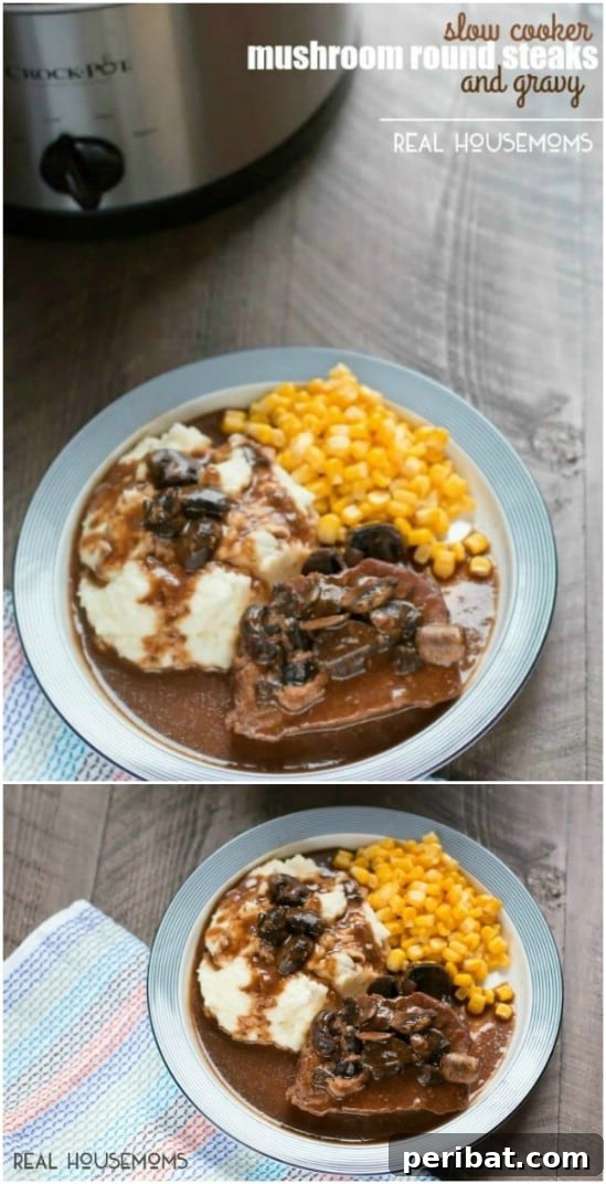 25 Effortless & Wholesome Crock-Pot Dinners 23 Crock Pot Round Steaks With Mushroom Gravy