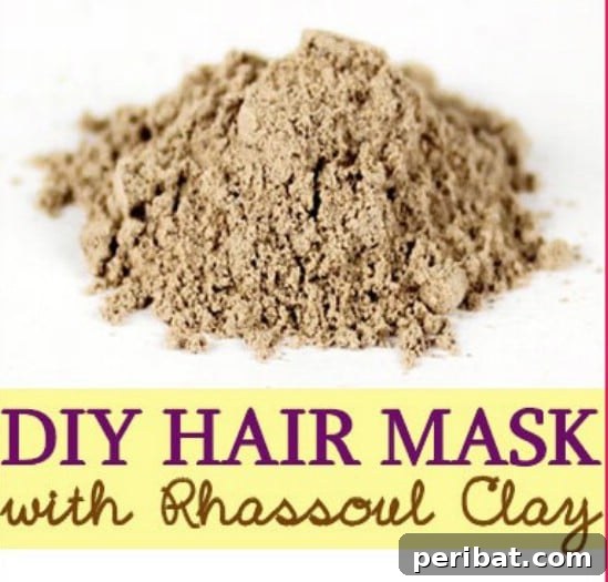15 Natural Homemade Masks for Radiant Hair 11 Moroccan Deep Cleaning Hair Mask with Rhassoul Clay, Rose Water, and Argan Oil