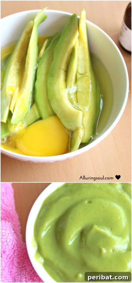 15 Natural Homemade Masks for Radiant Hair 4 Growth and Deep Conditioning Hair Mask with Avocado and Castor Oil