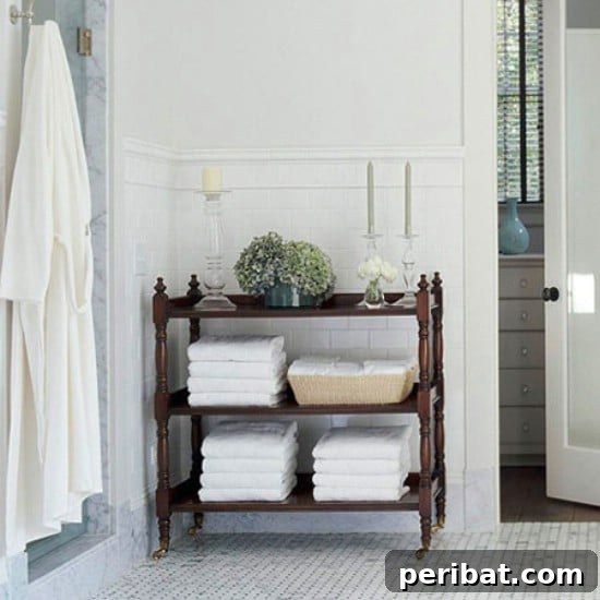 DIY Bathroom Storage from a repurposed changing table