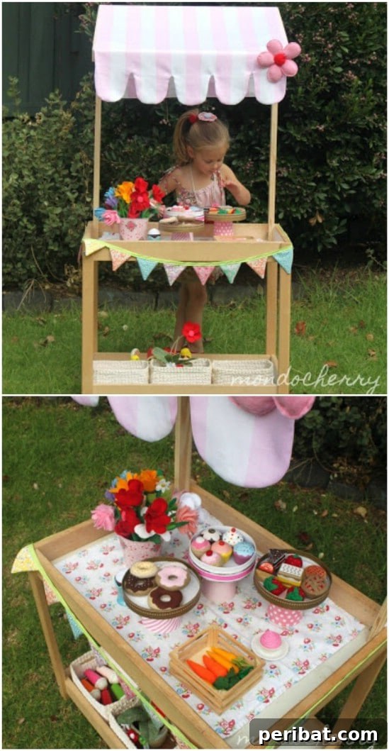 Play shop or lemonade stand from a changing table