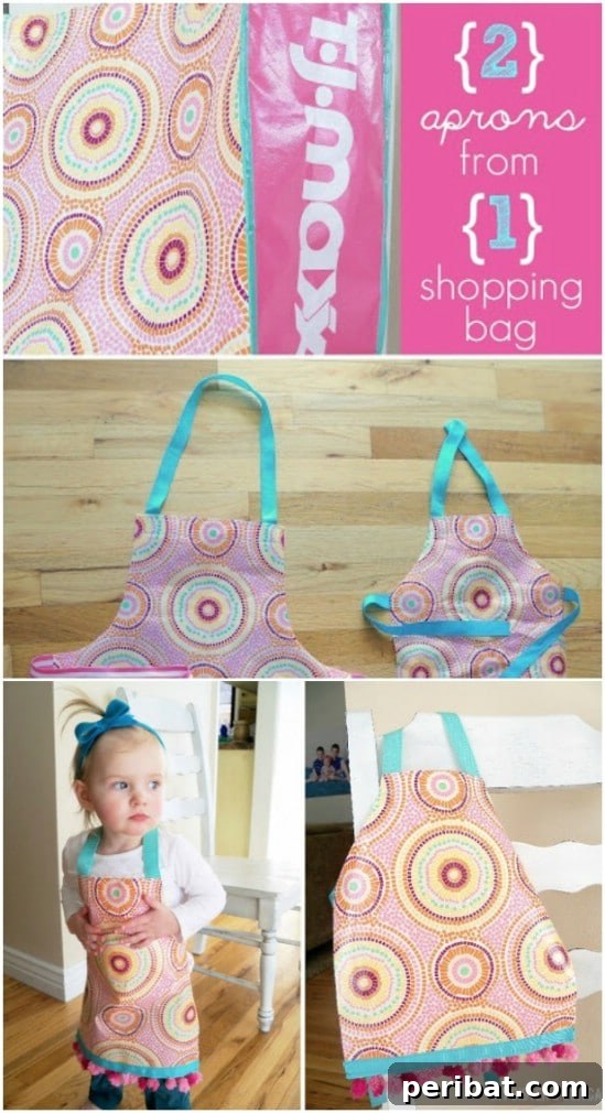 Upcycled Shopping Bag Apron