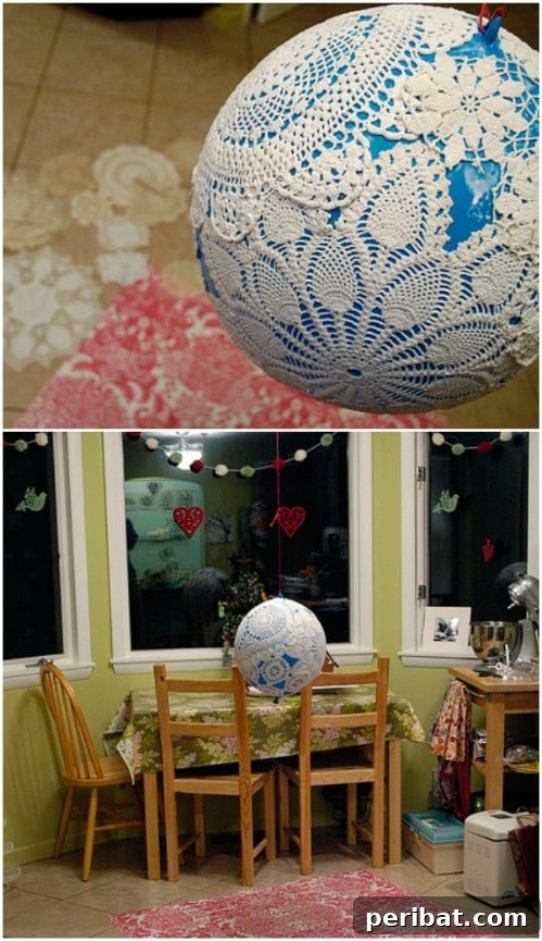 Gorgeous Bohemian Doily Lamp