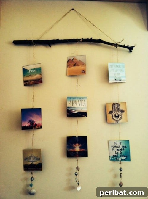 Easy DIY Branch Photo Mobile
