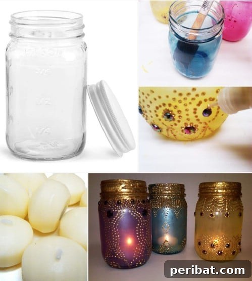 Boho Mason Jar Lanterns
