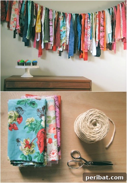 DIY Fabric Scrap Garland
