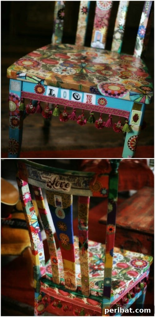 DIY Decoupaged Gypsy Chair