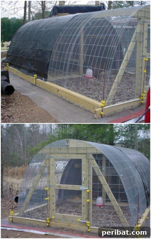 Weekend Chicken Coops: 20 Free DIY Plans for Quick Builds 15 Unique simple DIY hoop coop design with ample space and secure run.