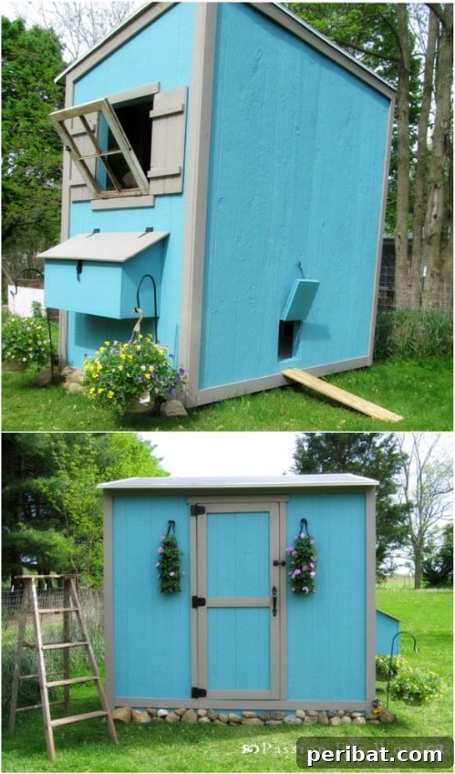 Weekend Chicken Coops: 20 Free DIY Plans for Quick Builds 3 Charming classic gardening shed style chicken coop, perfect for a rustic backyard aesthetic.