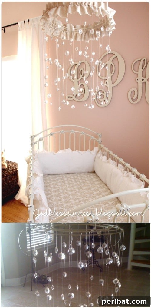 DIY Crystal Crib Mobile