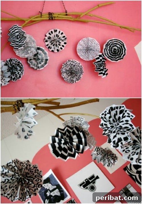 Rustic Twig And Paper Mobile